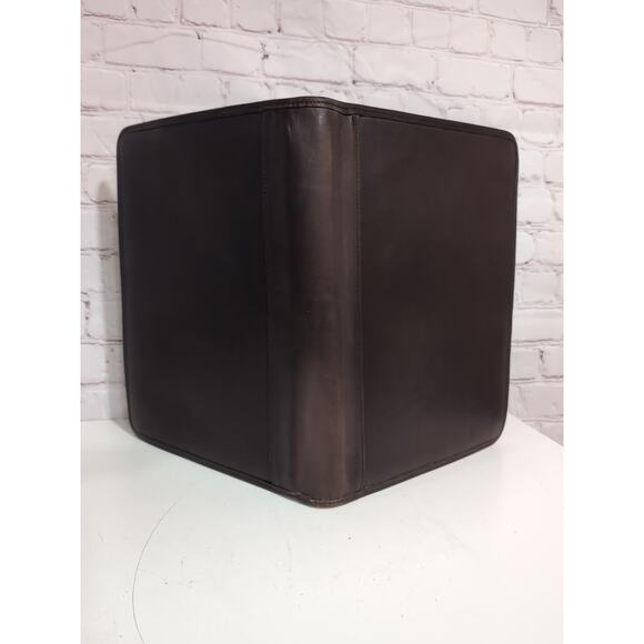 RARE Coach USA Rugby Logo Brown Leather Portfolio Notepad Holder Folio 12.5 X 10 - Picture 10 of 12